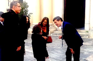 Zhu Liying, Consul général de Chine à Marseille a pu converser en chinois avec un élève de Xin Devichi il y a quelques mois dans les rues de Bastia