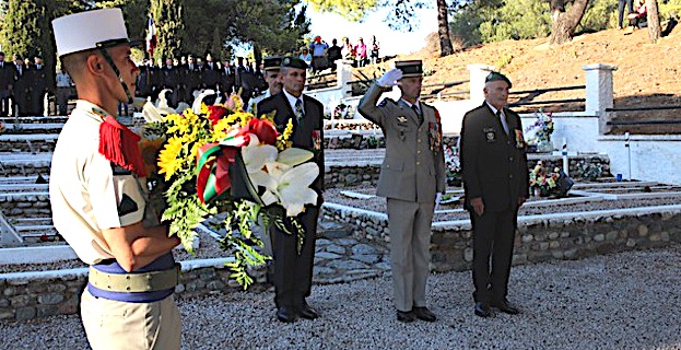 Cérémonie au carré militaire de Calvi avec les anciens du 2e REP