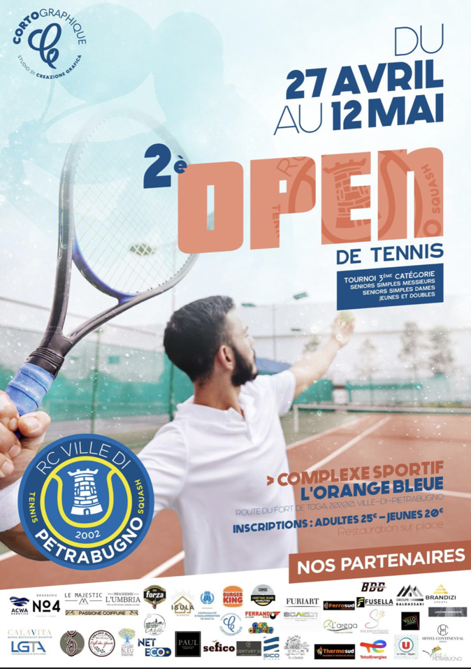 Tennis : Le RC Ville-di-Pietrabugno organise un 2ème Tournoi "toutes catégories confondues"