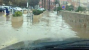 L'île Rousse - Promenade de la Marinella - Parking place Paoli inondé 