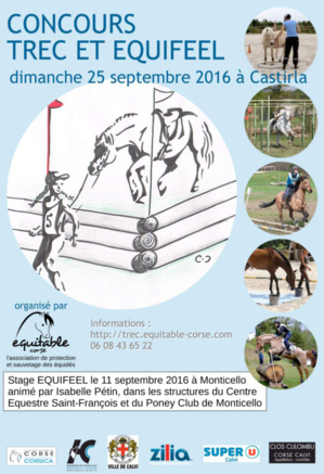 Concours d'Equifeel et de Trec le 25 septembre à Castirla Concours d'Equifeel et de Trec le 25 septembre à Castirla