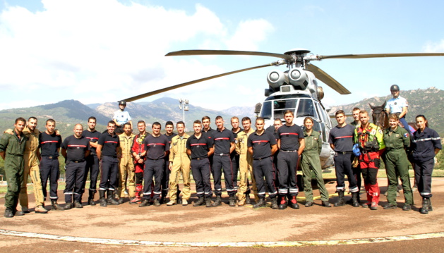 Pompiers de Sainte-Lucie de Porto-Vecchio-BA 126 : Exercice commun de sauvetage Pompiers de Sainte-Lucie de Porto-Vecchio-BA 126 : Exercice commun de sauvetage