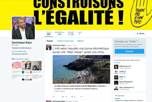 La mort de Charles-Antoine Casanova : Le dérapage de Dominique Sopo sur Twitter La mort de Charles-Antoine Casanova : Le dérapage de Dominique Sopo sur Twitter
