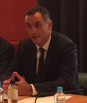 Gilles Simeoni, président du Conseil exécutif de l'Assemblée de Corse.