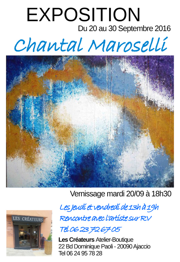 Ajaccio : Chantal Maroselli expose Ajaccio : Chantal Maroselli expose