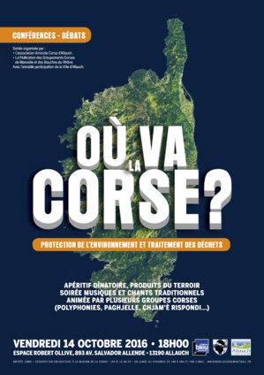 "Où va la Corse" ? Conférence-débat à Allauch "Où va la Corse" ? Conférence-débat à Allauch