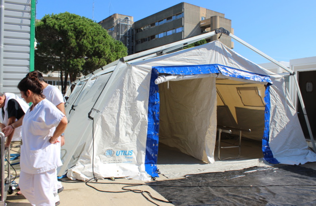 Hôpital de Bastia : Exercice préparatoire à l’utilisation du matériel de secours dans le cadre de situations exceptionnelles Hôpital de Bastia : Exercice préparatoire à l’utilisation du matériel de secours dans le cadre de situations exceptionnelles
