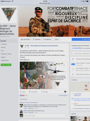 Le 2ème REP de Calvi lance sa page officielle sur Facebook Le 2ème REP de Calvi lance sa page officielle sur Facebook