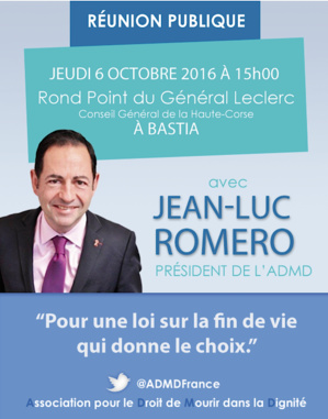Jean-Luc Romero à Bastia et Ajaccio : "Pour une loi sur la fin de vie qui donne le choix"