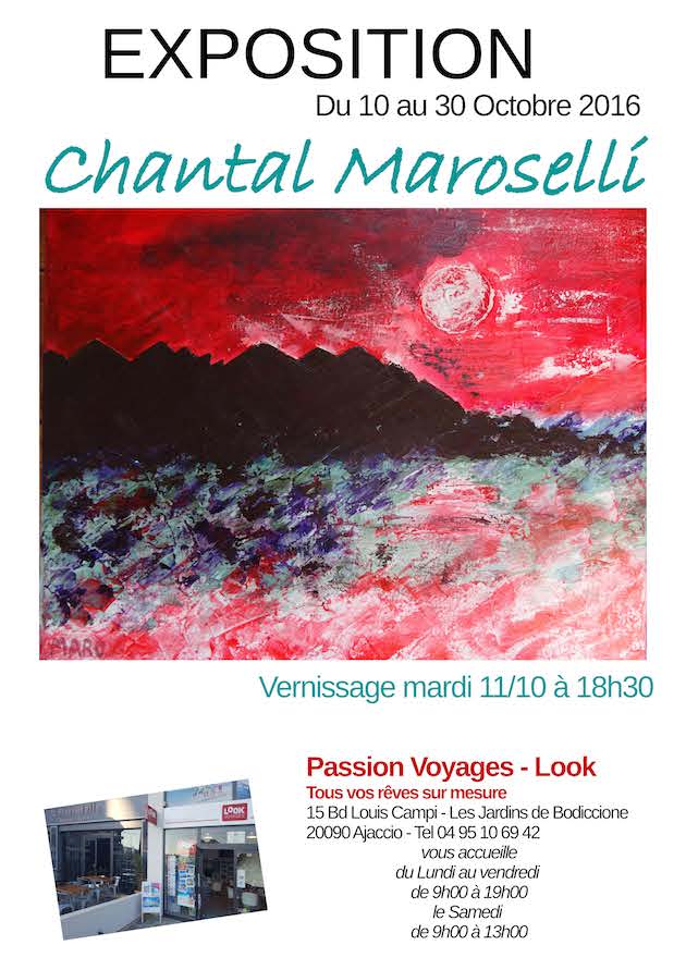 Ajaccio : Chantal Maroselli expose à Passion Voyages