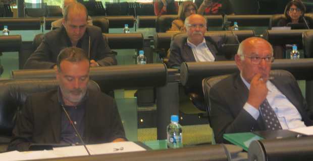 Jean-Marie Vecchioni, Pierre-Marie Mancini et Francis Guidici, auteurs de la motion de soutien aux jeunes agriculteurs.
