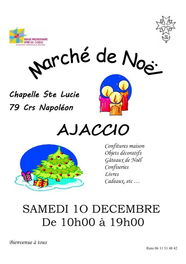 L'église protestante de Corse organise son marché de Noël L'église protestante de Corse organise son marché de Noël