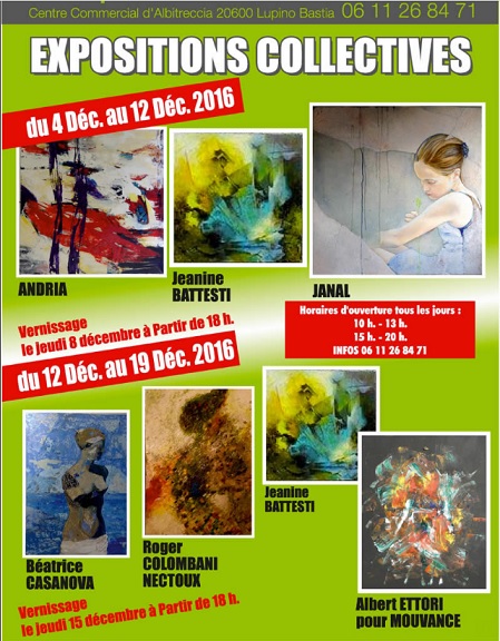  Andria, Jeannine Battesti, Janal exposent à l'espace Casanova à Lupino