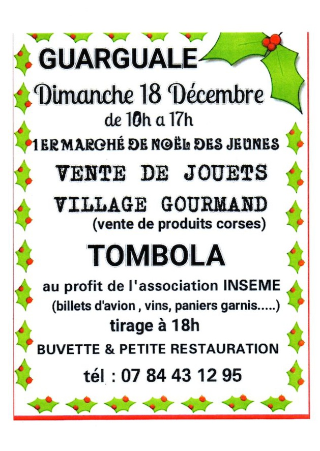 Guargualé : Premier marché de Noël des jeunes Guargualé : Premier marché de Noël des jeunes