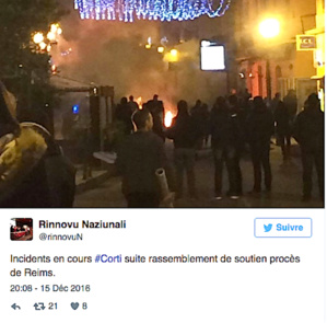 Corte : Incidents après un rassemblement de soutien Corte : Incidents après un rassemblement de soutien