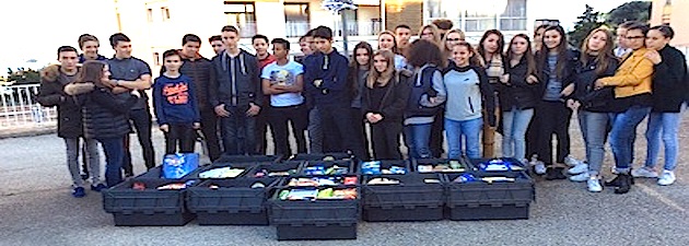 Ajaccio :  340 kg de denrées alimentaires récoltées par les élèves de 3ème du collège Lætitia