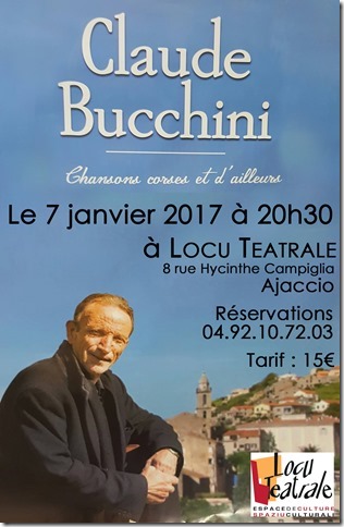 Concert de Claude Bucchini « Chansons corses et d’ailleurs »