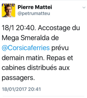 Parti de Toulon Mardi, le Mega Smeralda accostera jeudi à Bastia Parti de Toulon Mardi, le Mega Smeralda accostera jeudi à Bastia