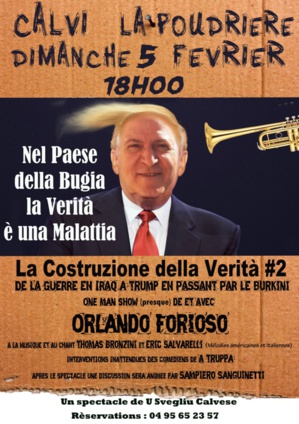 La costruzione della verità  avec Orlando Forioso à Calvi le 5 fevrier 