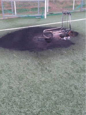 Ajaccio : Le terrain de football de la Sposata vandalisé Ajaccio : Le terrain de football de la Sposata vandalisé