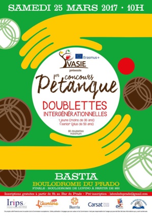 Bastia : Un concours de pétanque intergénérationnel Bastia : Un concours de pétanque intergénérationnel