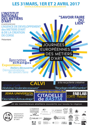 Les journées européennes des métiers d'art en Corse du 31 mars au 2 avril Les journées européennes des métiers d'art en Corse du 31 mars au 2 avril