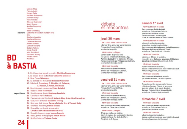 Bastia : Ouverture des 24èmes  rencontres de la bande dessinée et de l’illustration