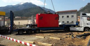 Transport de la chaudière. Transport de la chaudière.