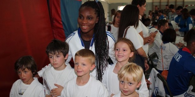 Priscilla Gneto lors d'un récent passage à Calvi avec l'équipe de France