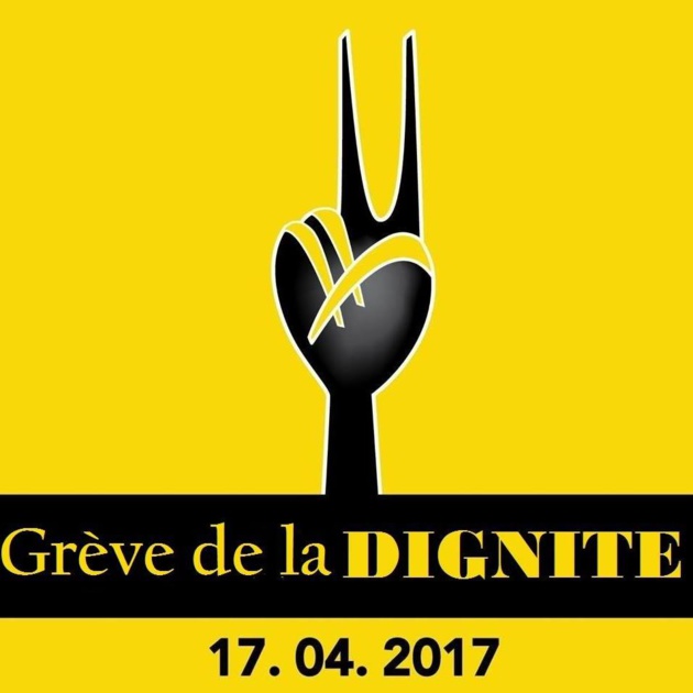 Affiche de la campagne internationale de soutien aux grévistes palestiniens.