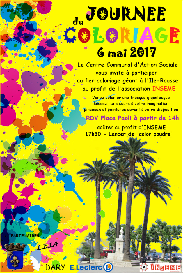Journée du coloriage le 3 juin à L'Ile-Rousse 