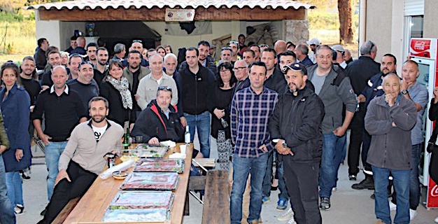 Pot de départ à la retraite au centre de secours de Calvi pour le Lieutenant Joël Brandaloni