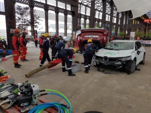 Scénario complexe pour la première épreuve d'extraction en 30 minutes (© SDIS 2A) Scénario complexe pour la première épreuve d'extraction en 30 minutes (© SDIS 2A)