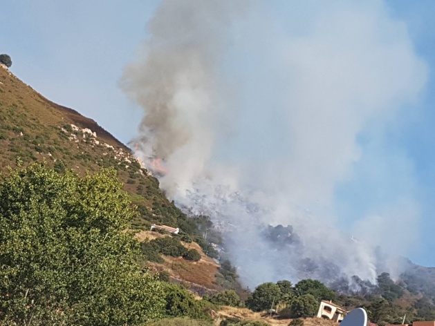 Important début d'incendie sur la route d'Alata Important début d'incendie sur la route d'Alata