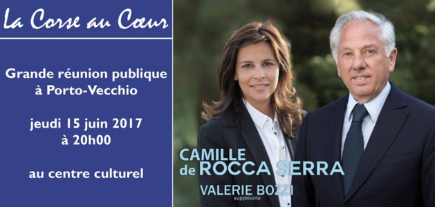 Législatives : meeting d'entre-deux-tours pour Camille De Rocca Serra