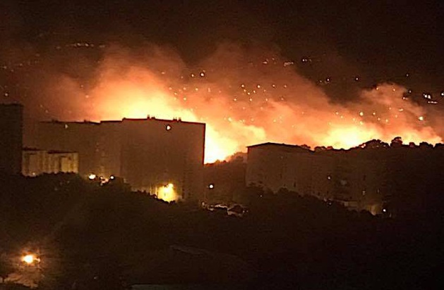 Bastia : 5 mises en feu en quelques heures et une personne en garde à vue
