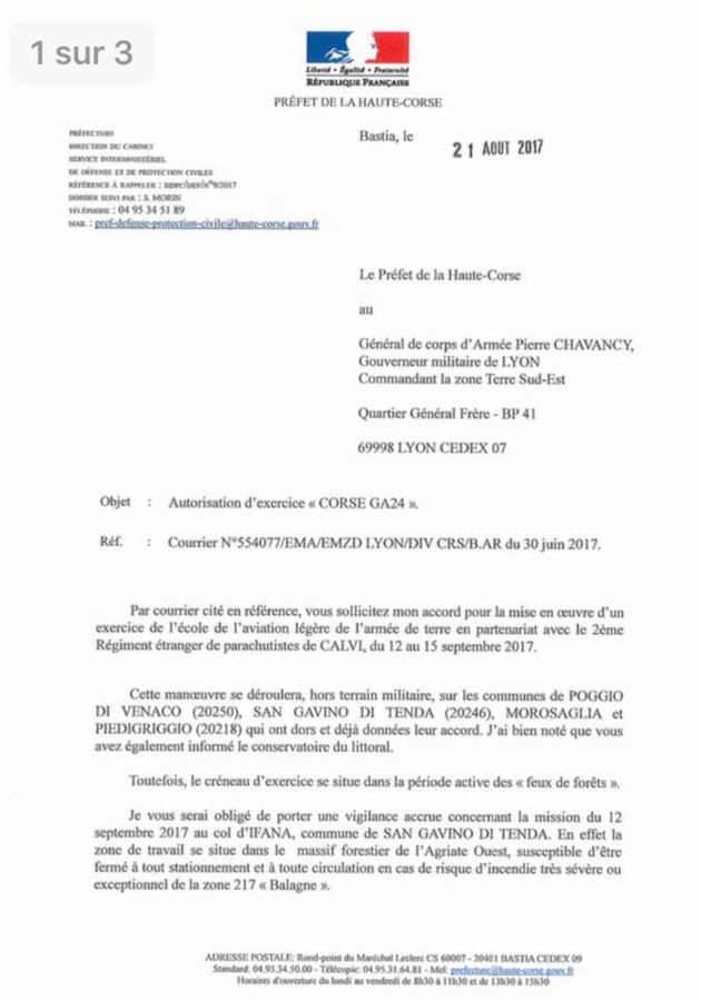  Risque Incendie : Un entrainement militaire prévu à la mi-septembre inquiète Gilles Simeoni