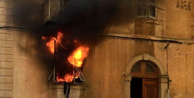 Incendie dans le centre-ville d'Ajaccio