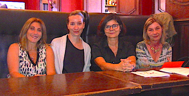 Pascale Cousin (Réseau Rivage), Leslie Pellegri (Mairie Bastia), le Dr Marie-Pierre Pancrazi et Caroline Tissier (Consultation mémoire)