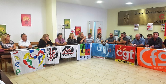 Ordonnances : L’intersyndicale de Corse-du-Sud appelle à la mobilisation mardi !