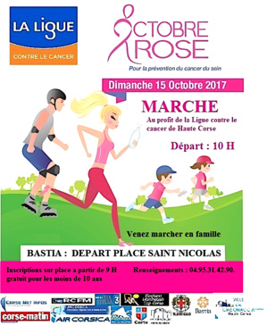 Cancer du sein : On va marcher en Haute-Corse pour sensibiliser le public au cancer du sein Cancer du sein : On va marcher en Haute-Corse pour sensibiliser le public au cancer du sein