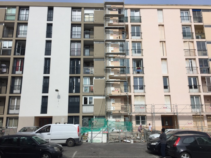 Une façade pendant les travaux Une façade pendant les travaux