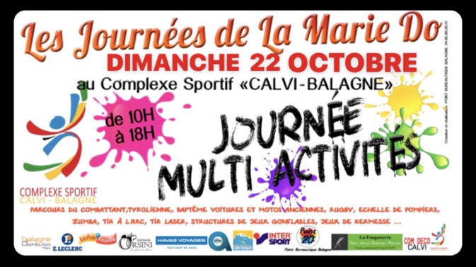 Journée de la Marie-Do le 22 octobre au complexe sportif Calvi-Balagne