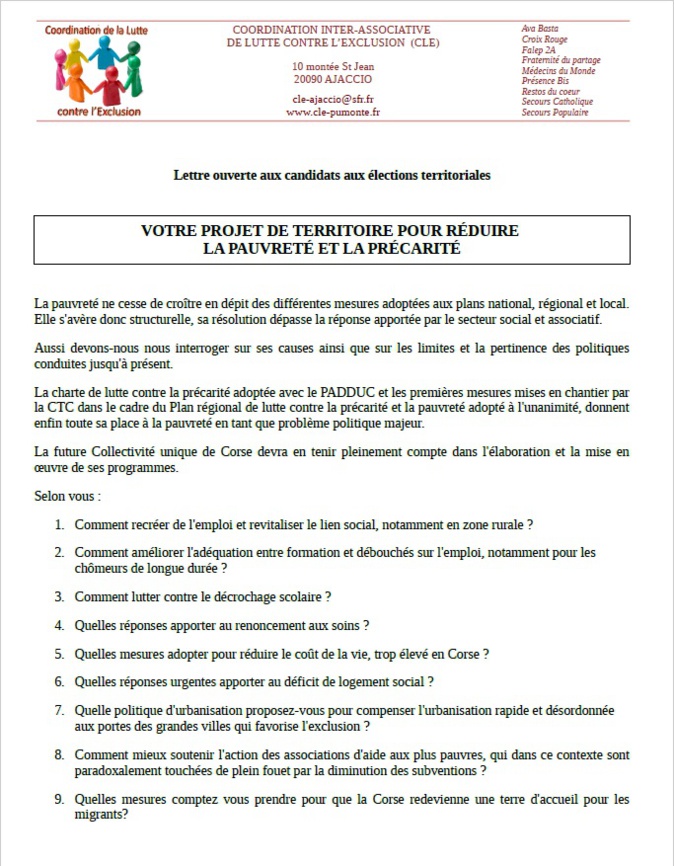 Neuf questions pour huit listes : La CLE espère des réponses plus structurelles Neuf questions pour huit listes : La CLE espère des réponses plus structurelles