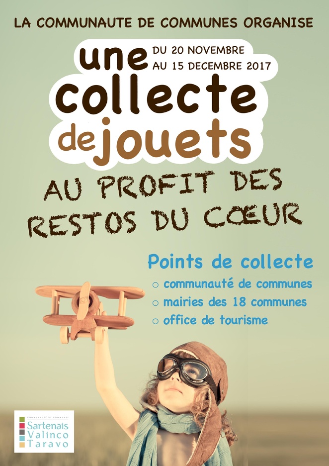 Sartenais-Valinco-Taravo : Collecte de jouets au profit des Restos du Cœur