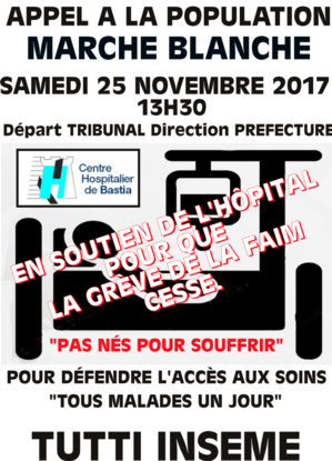 Bastia : Une marche blanche pour l'hôpital Bastia : Une marche blanche pour l'hôpital