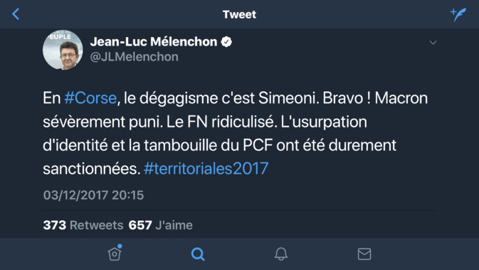 Paul-Antoine Luciani : "Mélenchon accable la gauche et acclame les nationalistes !" Paul-Antoine Luciani : "Mélenchon accable la gauche et acclame les nationalistes !"