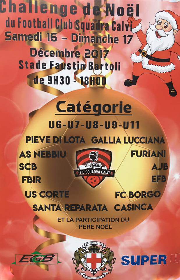 Coup d'envoi samedi du challenge de Noël du Football Club Squadra Calvi