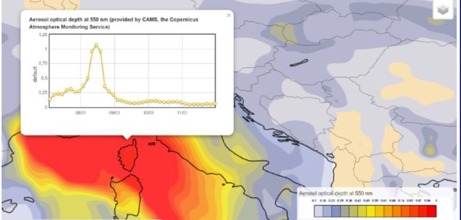 Corse :  Episode de pollution atmosphérique