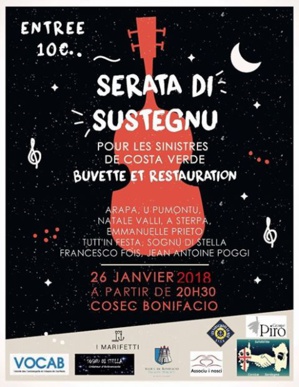 Bonifacio : Soirée de soutien pour les sinistrés de Costa Verde